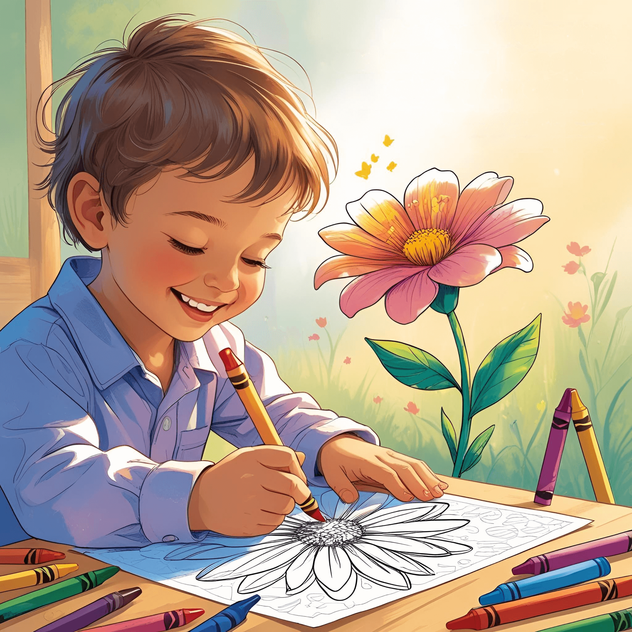 Infographic showing benefits of coloring for kids
